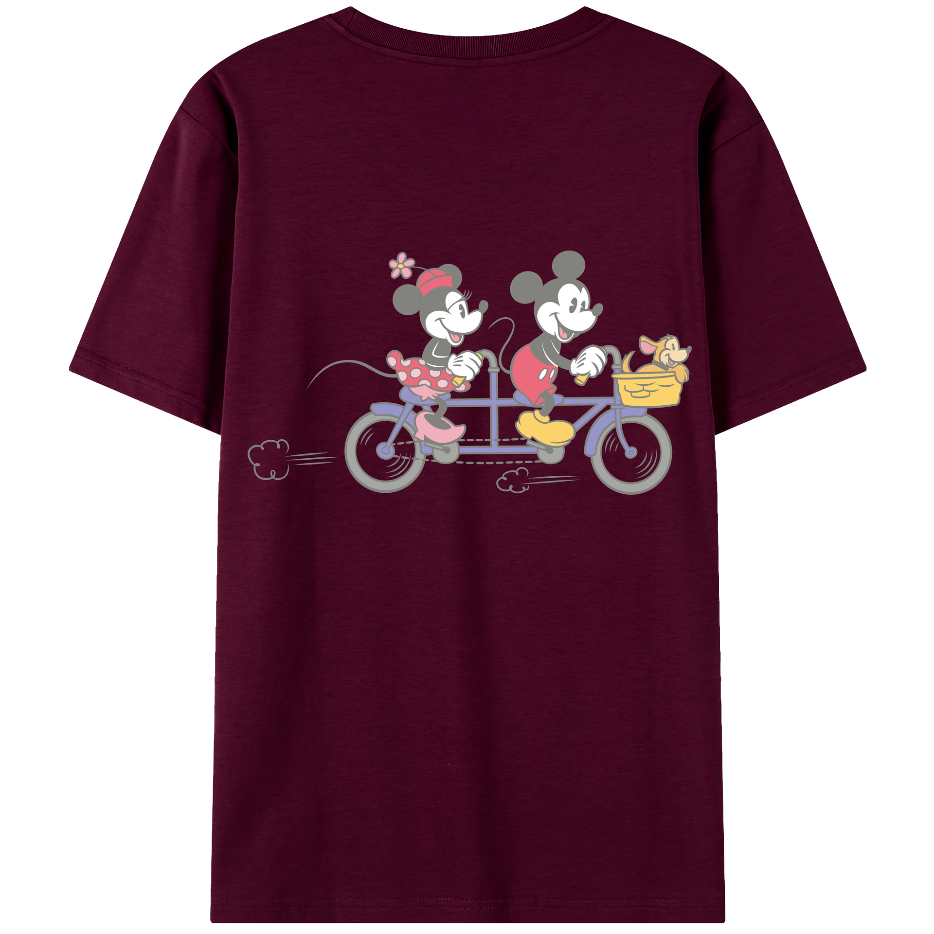 （画像用） ミッキーマウス Mickey Mouse レディース半袖Tシャツ(バックプリント)
